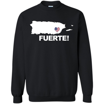 Fuerte T-Shirt Strong Support for Puerto Rico T-shirt Black
