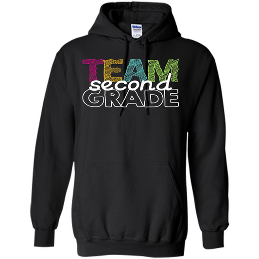 Team Second Grade Teacher T-Shirt Black