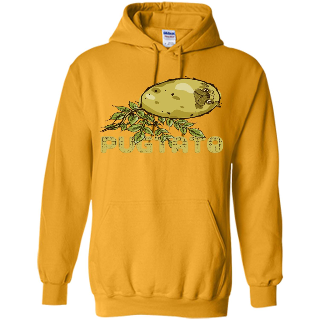 Pug Love Pug And Potato T-shirt Gold