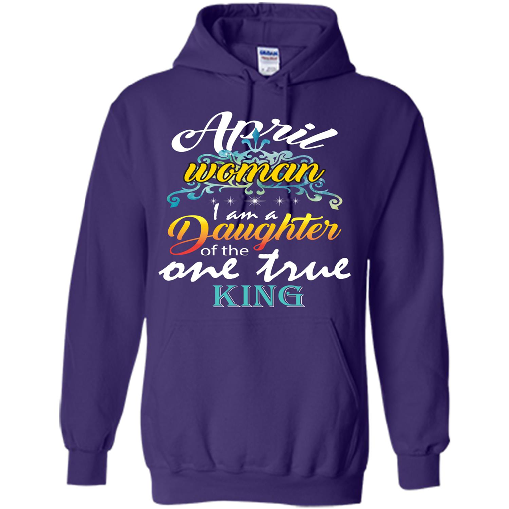 April Woman I Am A Daughter Of The One True King T-shirt Purple