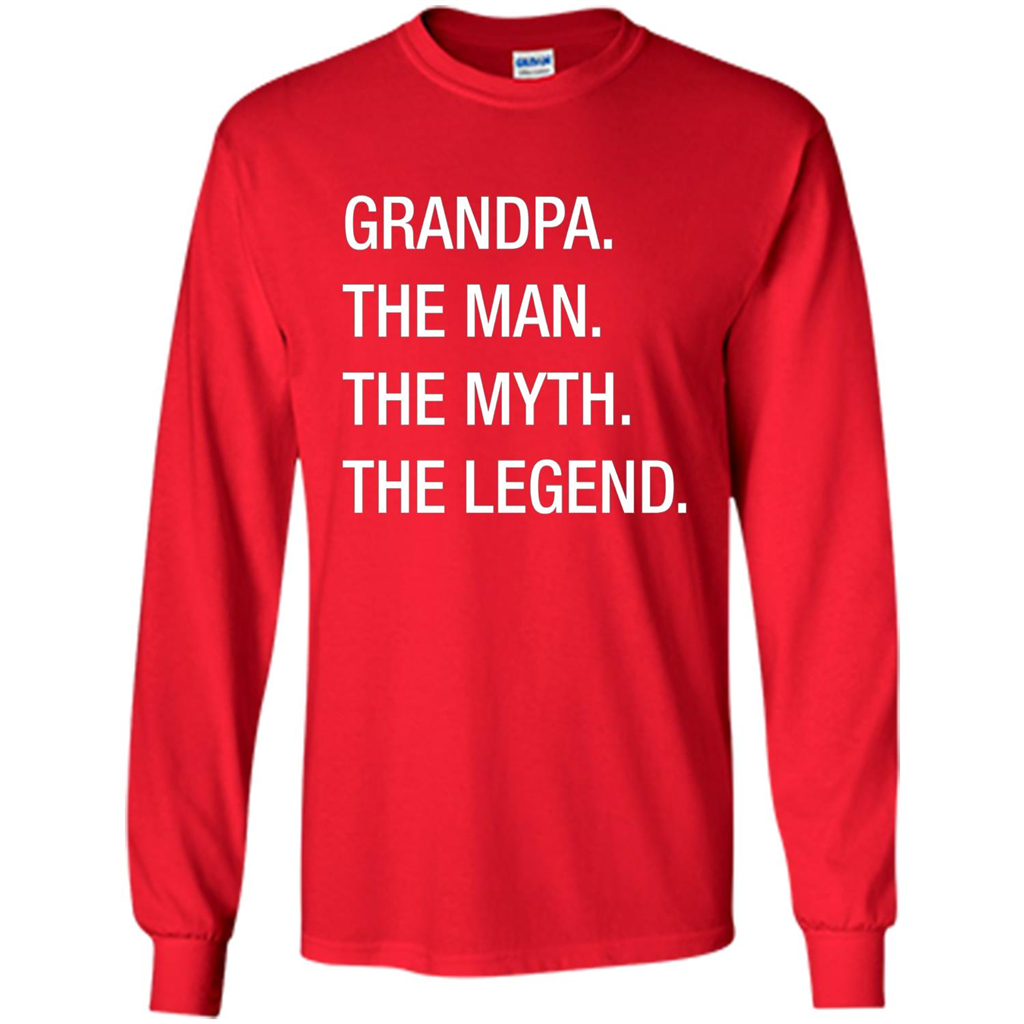 Grandpa The Man The Myth The Legend T-shirt Red