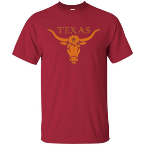 Orange Texas Longhorn Bull T-shirt