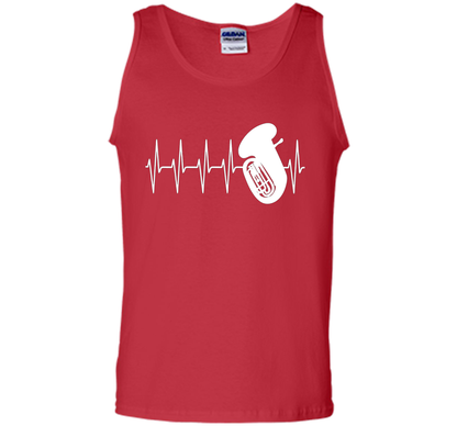 Sousaphone T-shirt Heartbeat Tube Sousaphone Red