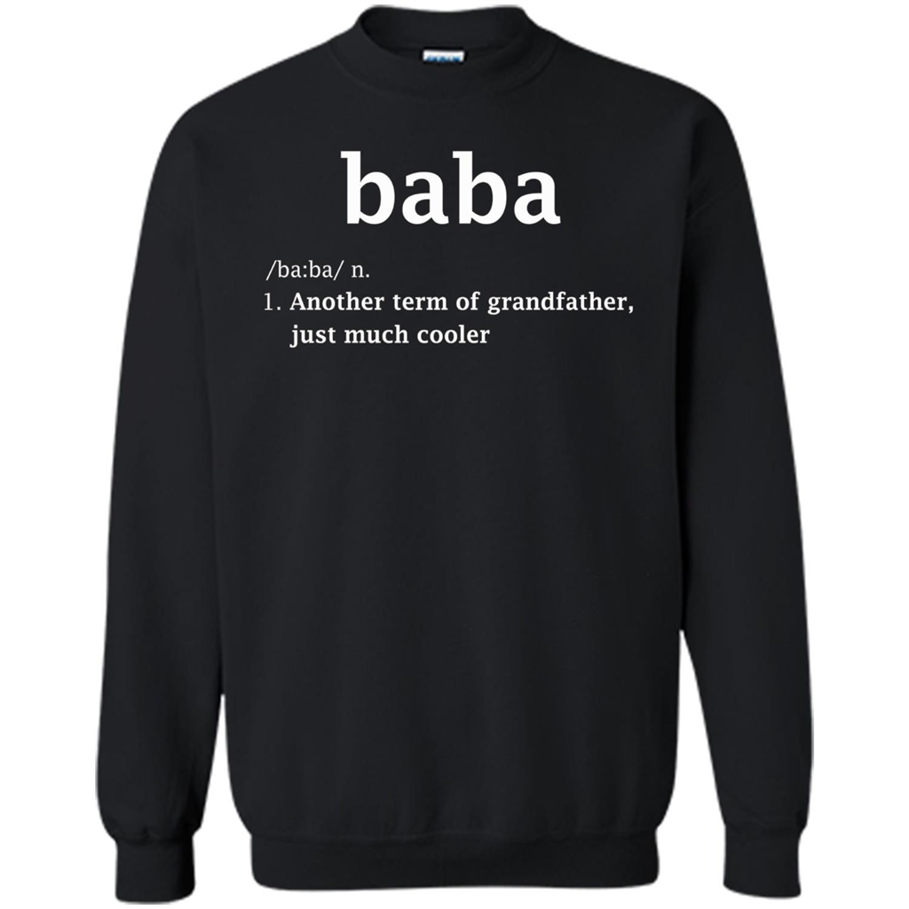 Fathers Day T-shirt Baba Definition Black