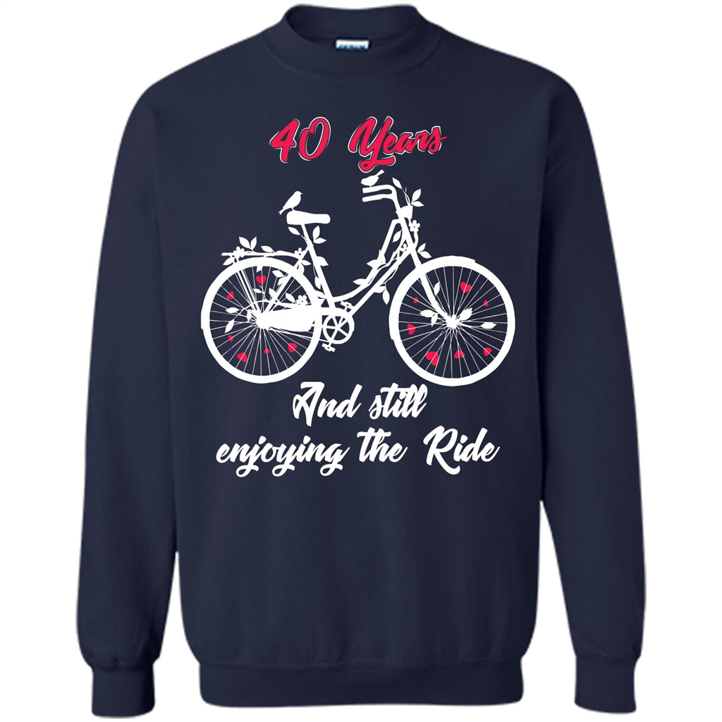 Anniversary T-shirt 40 Years And Still Enjoying The Ride Navy