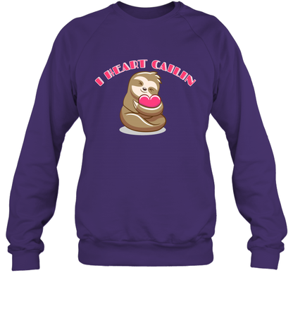 I Heart Cailin Sloth Shirt Sweatshirt Sweatshirt Purple