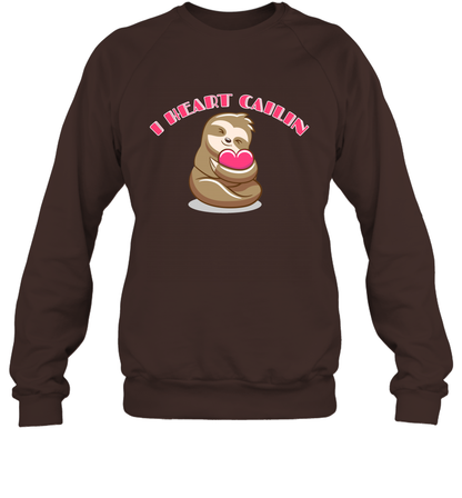 I Heart Cailin Sloth Shirt Sweatshirt Sweatshirt Dark Chocolate