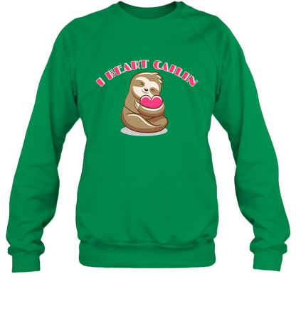 I Heart Cailin Sloth Shirt Sweatshirt Sweatshirt Irish Green