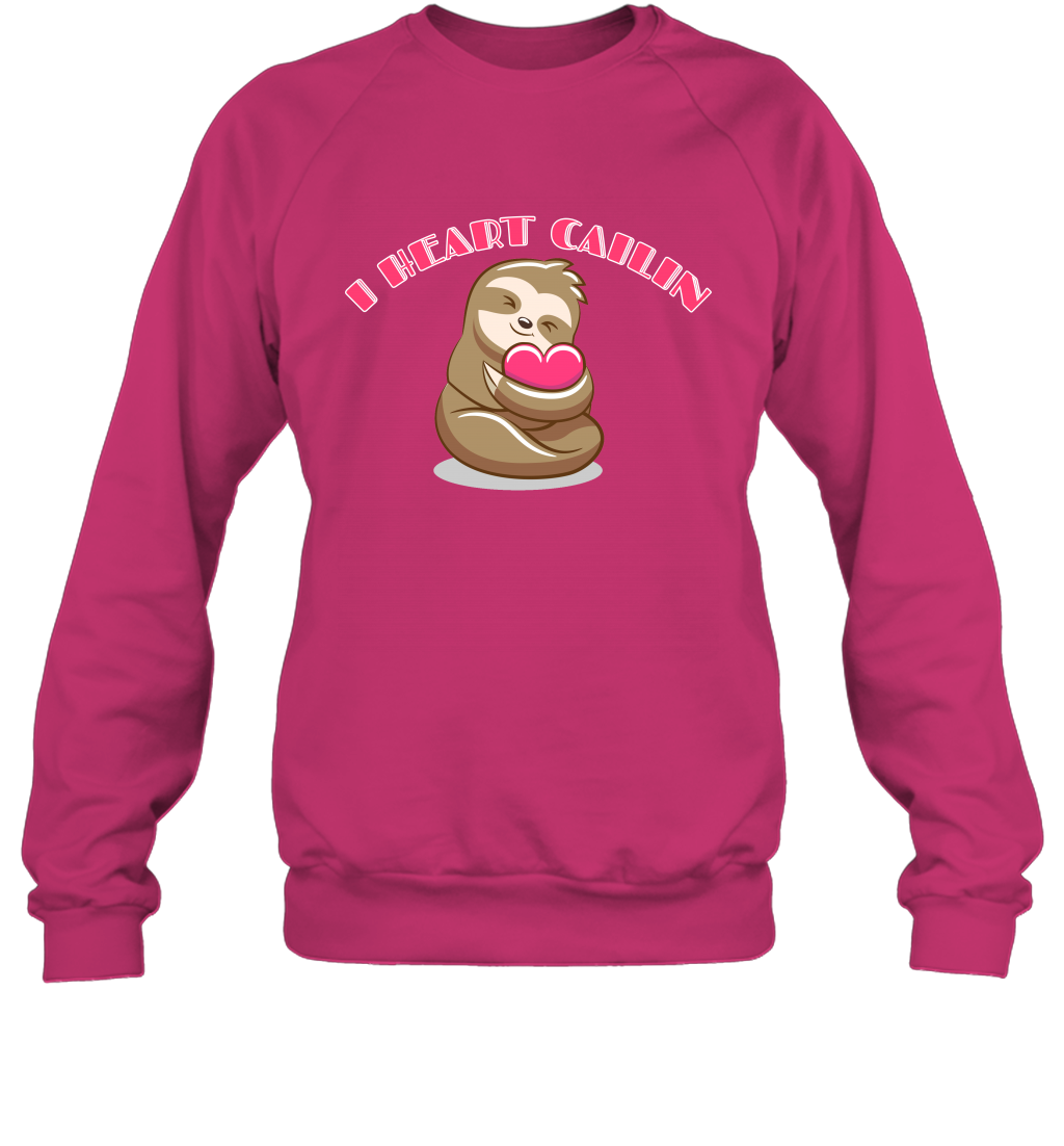 I Heart Cailin Sloth Shirt Sweatshirt Sweatshirt Heliconia