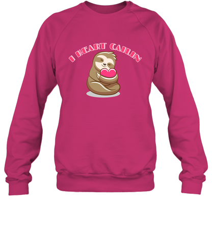 I Heart Cailin Sloth Shirt Sweatshirt Sweatshirt Heliconia