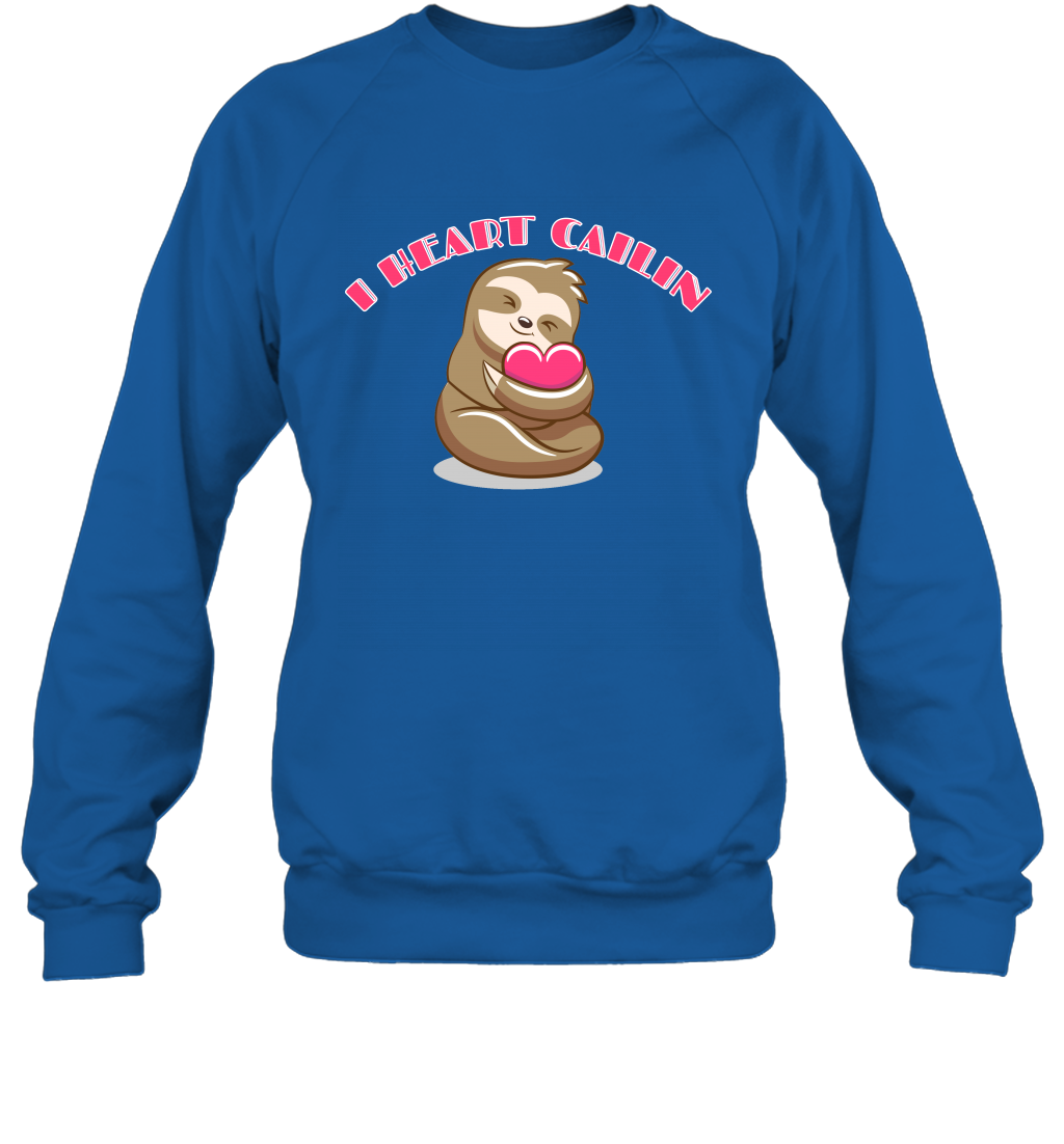 I Heart Cailin Sloth Shirt Sweatshirt Sweatshirt Royal