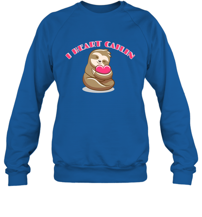 I Heart Cailin Sloth Shirt Sweatshirt Sweatshirt Royal