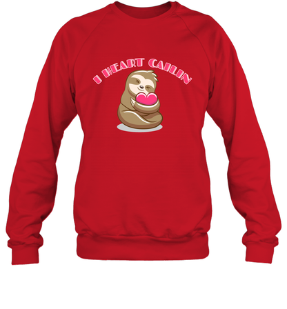 I Heart Cailin Sloth Shirt Sweatshirt Sweatshirt Red