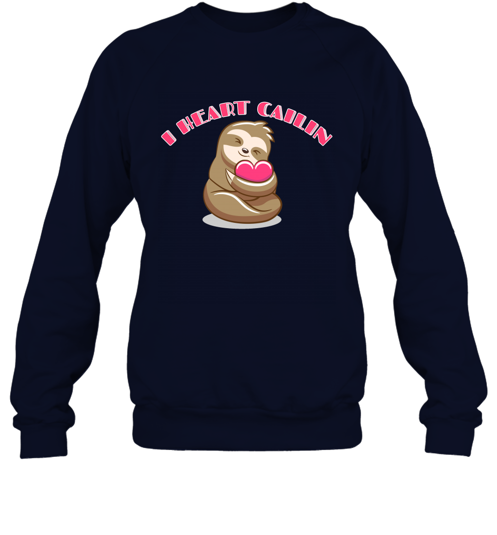I Heart Cailin Sloth Shirt Sweatshirt Sweatshirt Navy