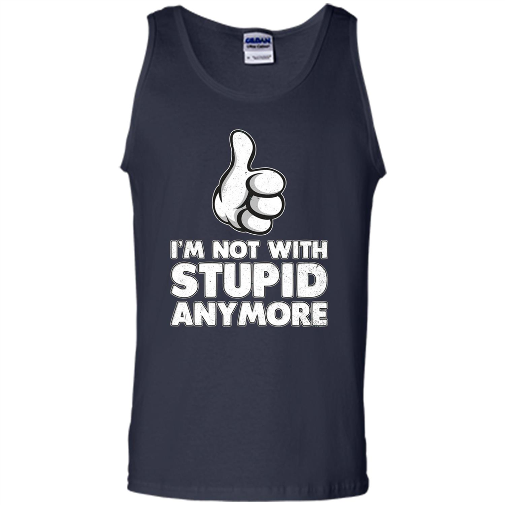 I'm Not With Stupid Anymore T-shirt Navy
