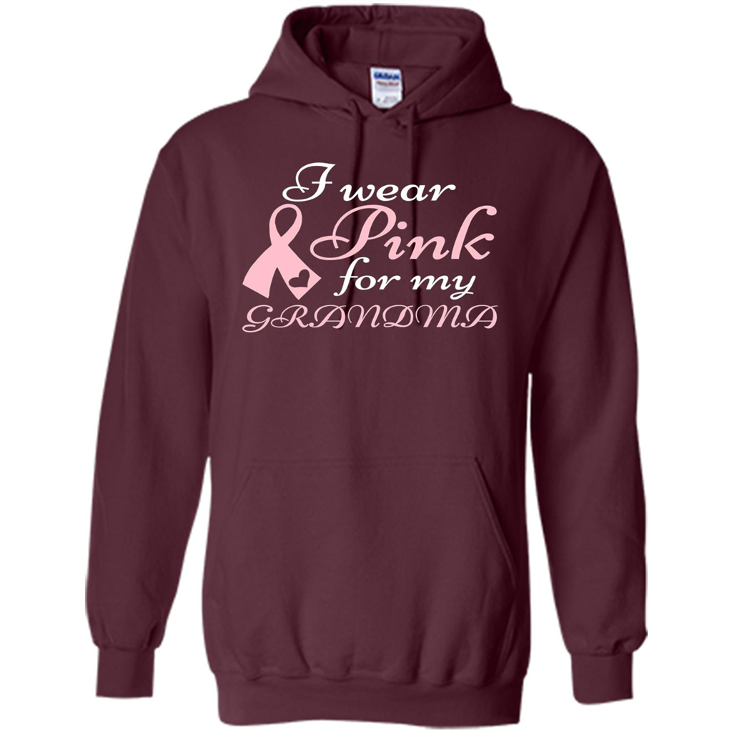 Breast Cancer T-Shirt I Wear Pink For My Grandma Maroon