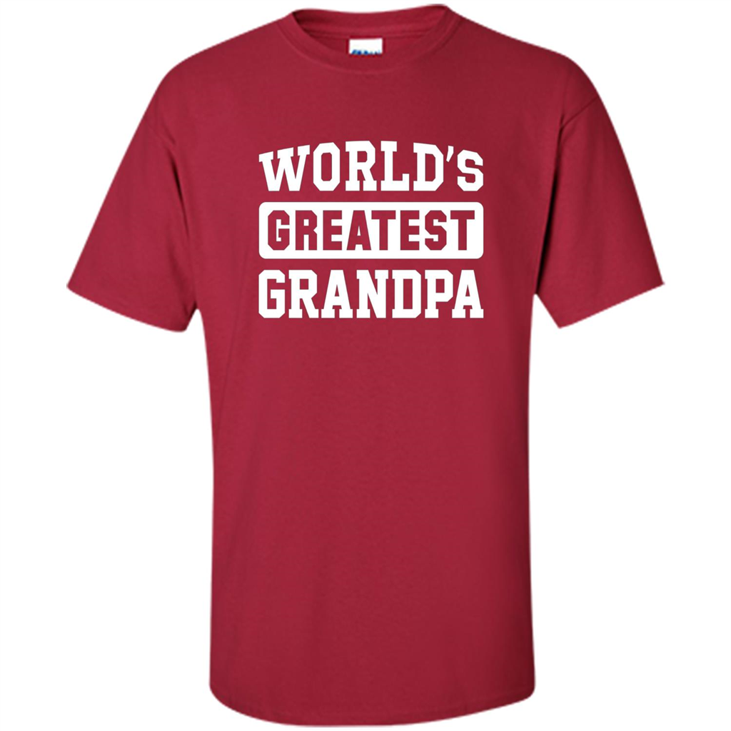 Men's World's Greatest Grandpa T-shirt Cardinal