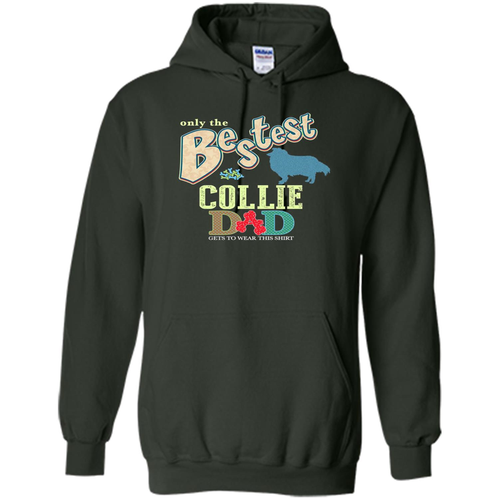 Bestest Collie Dad Best Collie T-shirt Forest Green