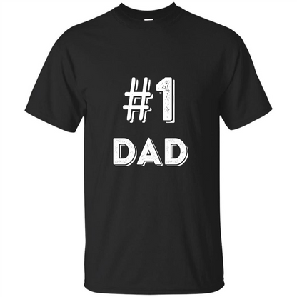 Fathers Day T-shirt Dad No.1 T-shirt Black