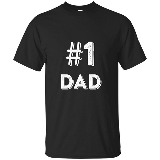 Fathers Day T-shirt Dad No.1 T-shirt Black