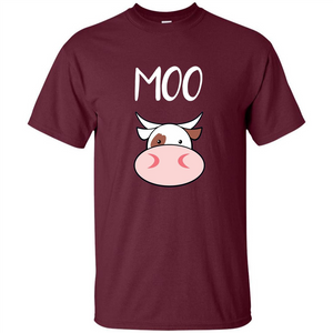 Moo Cow T-shirt Funny Farmer Graphic T Shirt