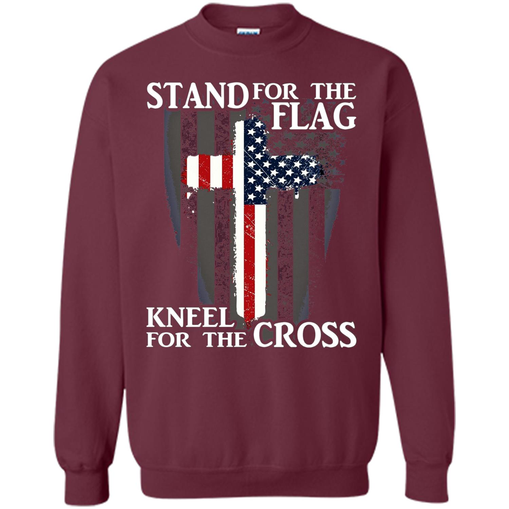 Stand For The Flag Kneel For The Cross T-Shirt Maroon