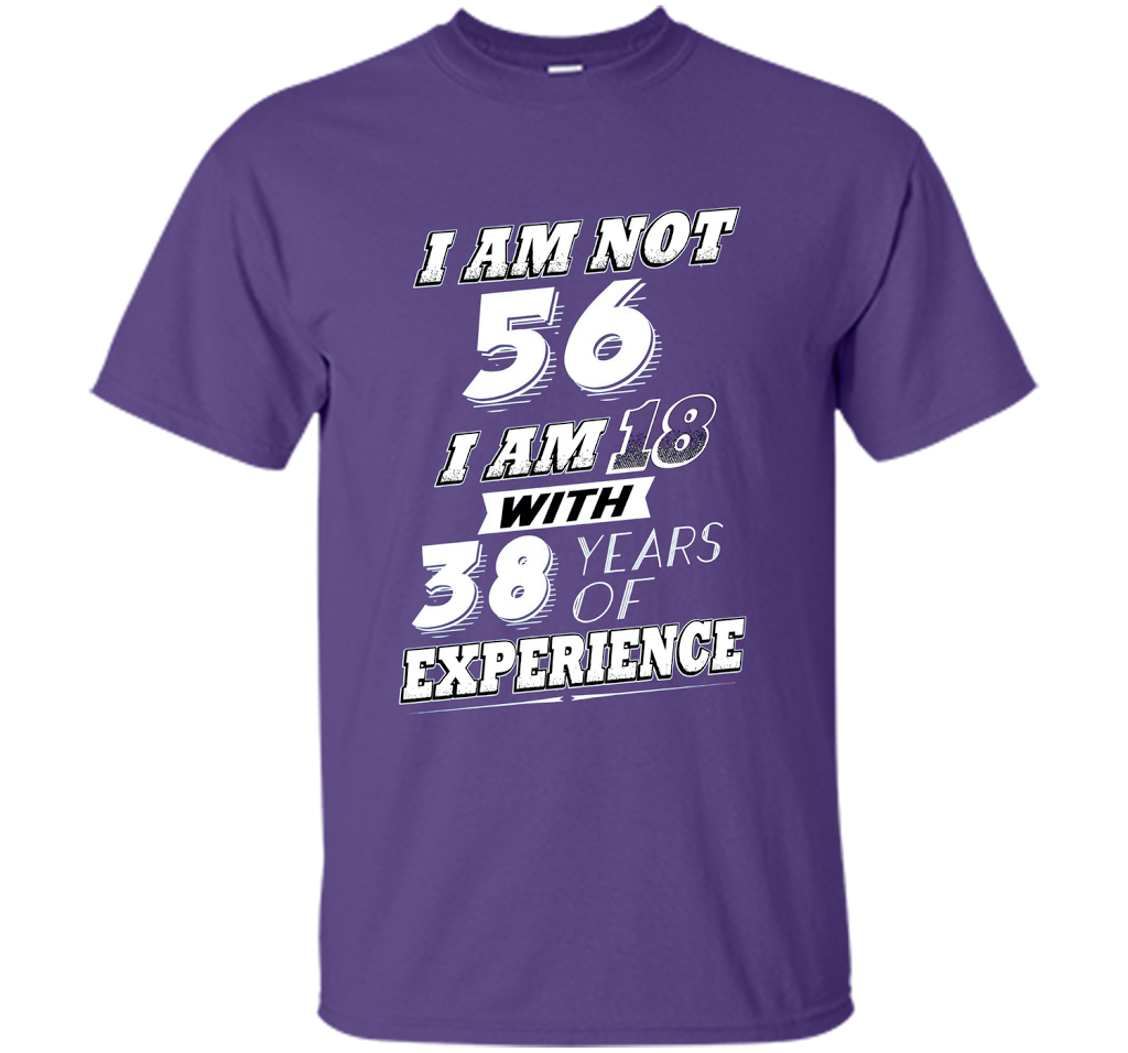 Funny 56th Birthday Gag Gift T-Shirt 56 Year Old Humor cool shirt Purple
