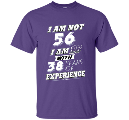 Funny 56th Birthday Gag Gift T-Shirt 56 Year Old Humor cool shirt Purple