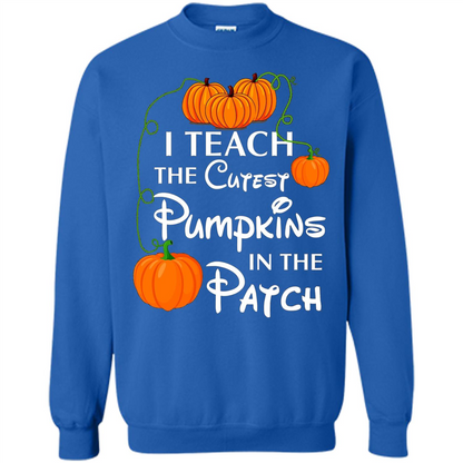 I Teach The Cutest Pumpkin In The Patch Funny T-shirt Royal