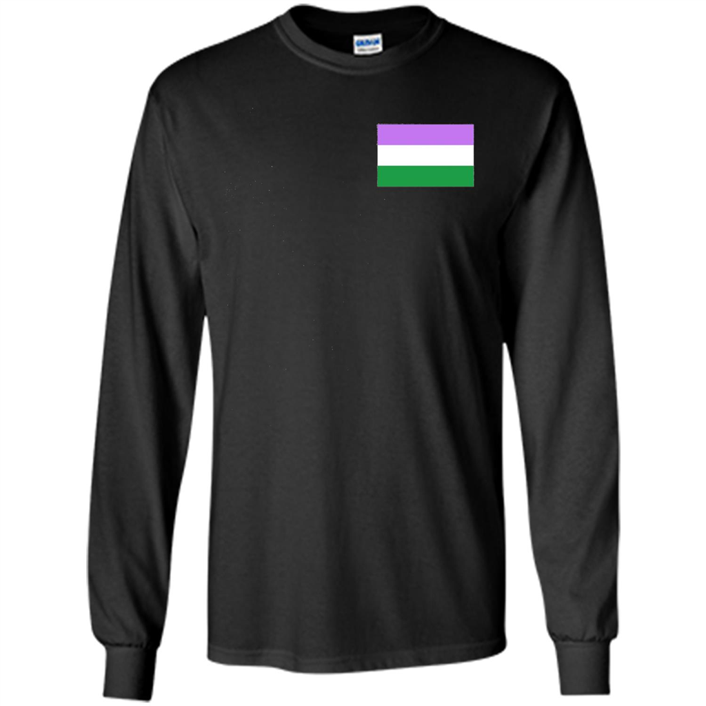 LGBTQ T-shirt Genderqueer Pocket Flag T-shirt