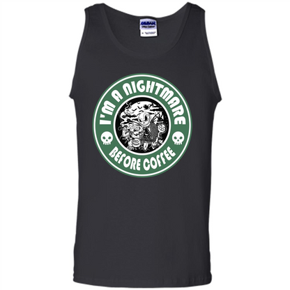 Halloween T-shirt I'm A Nightmare Before Coffee T-shirt Black