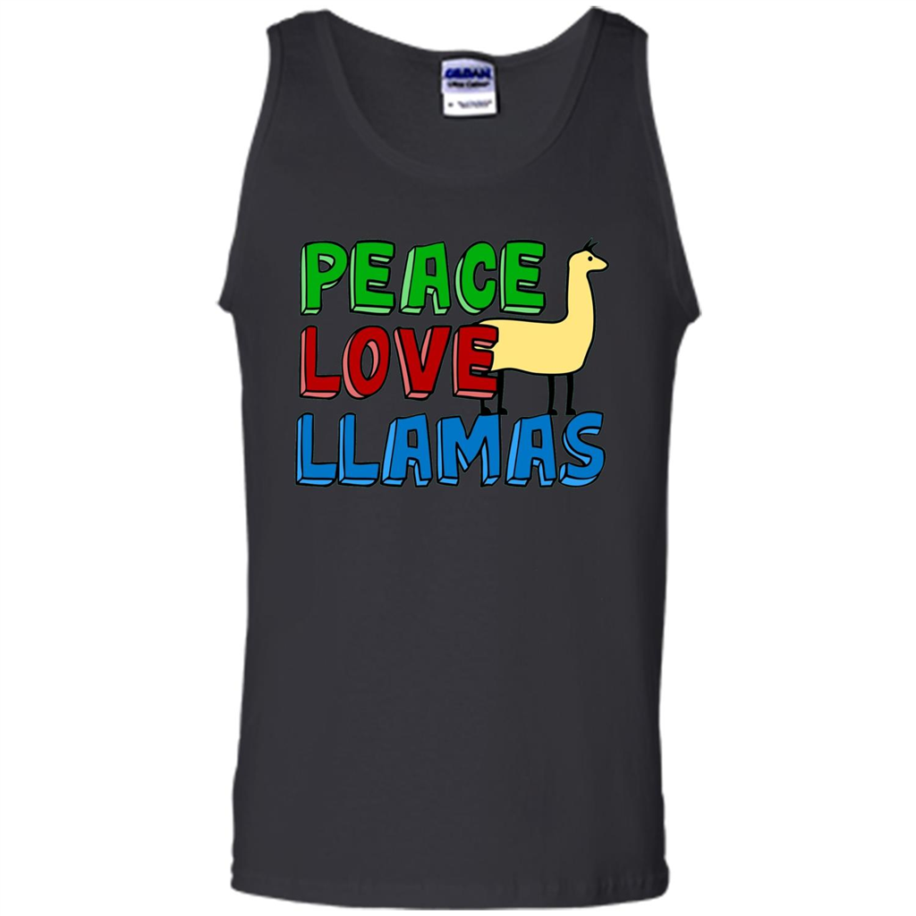 Peace Love Llamas T-shirt Black