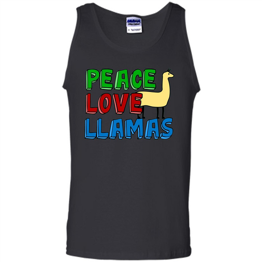 Peace Love Llamas T-shirt Black