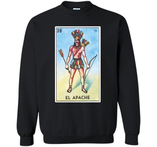 El Apache Card T-shirt Tarot Loteria shirt Black