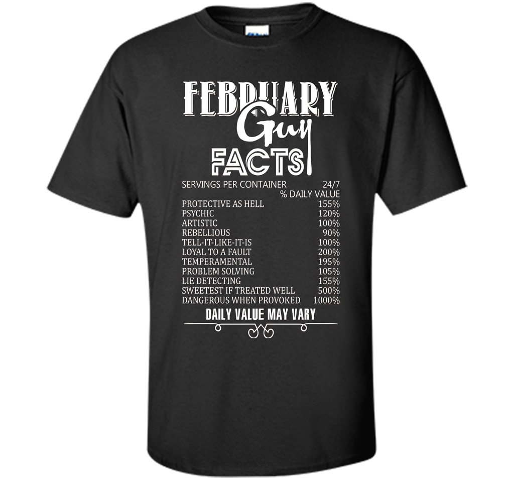February Guy Facts T-shirt Black