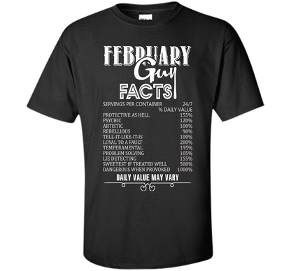 February Guy Facts T-shirt Black