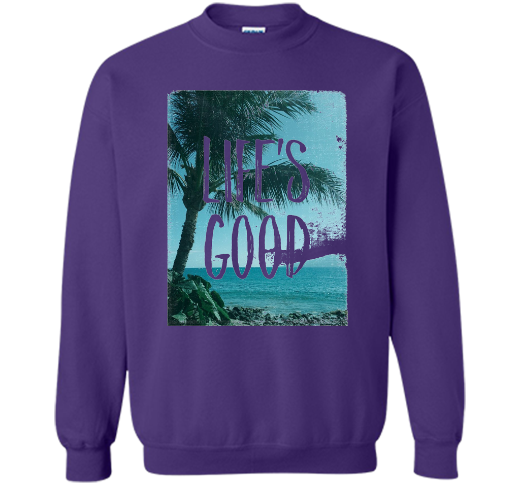 Life's Good Palm Tree T-Shirt cool shirt Purple