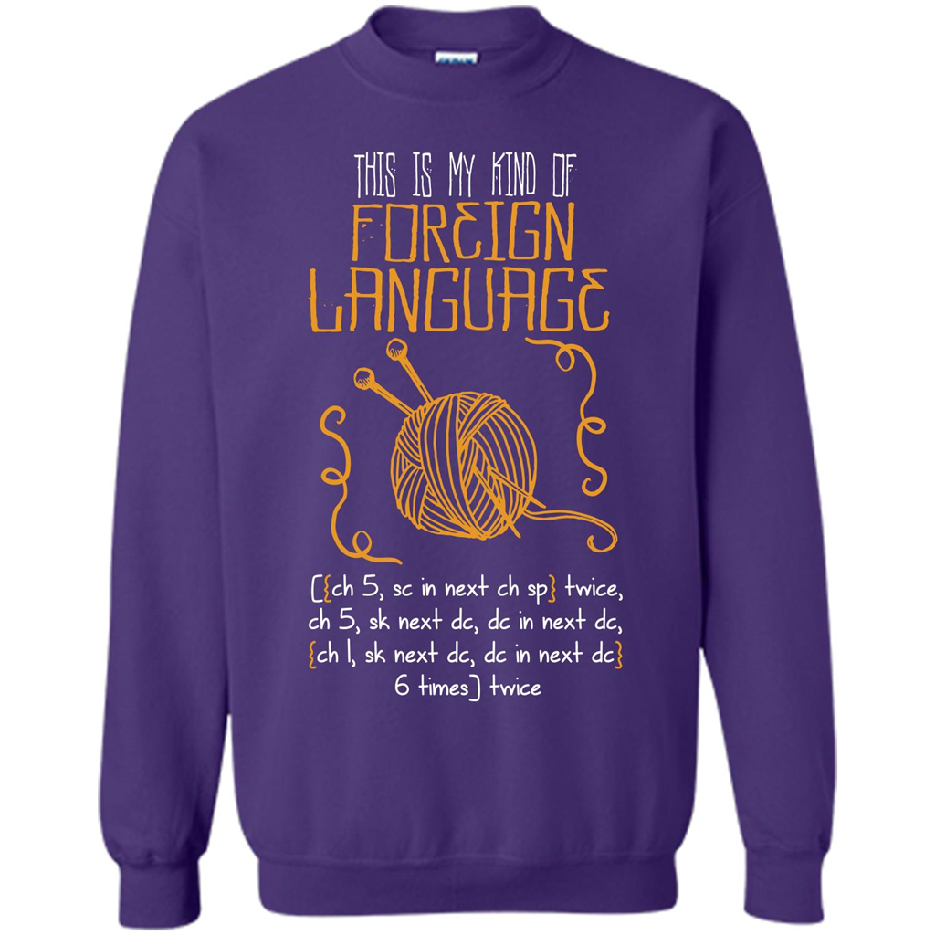 Crochet T-shirt This Is My Kind Of Foreign Language Orange