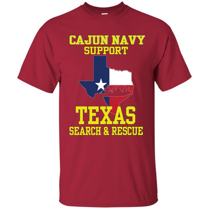 Cajun Navy Support Texas Search And Rescue T-shirt Cardinal