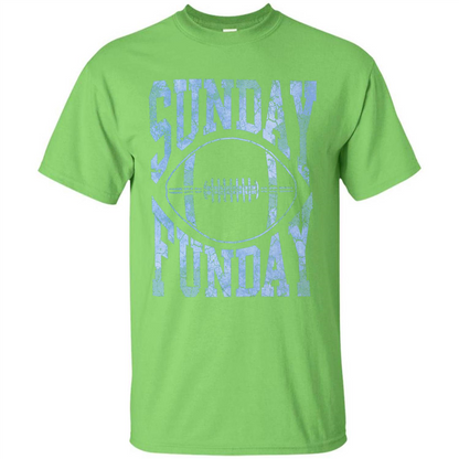 Football T-shirt Sunday Funday Football SeasonT-Shirt Lime