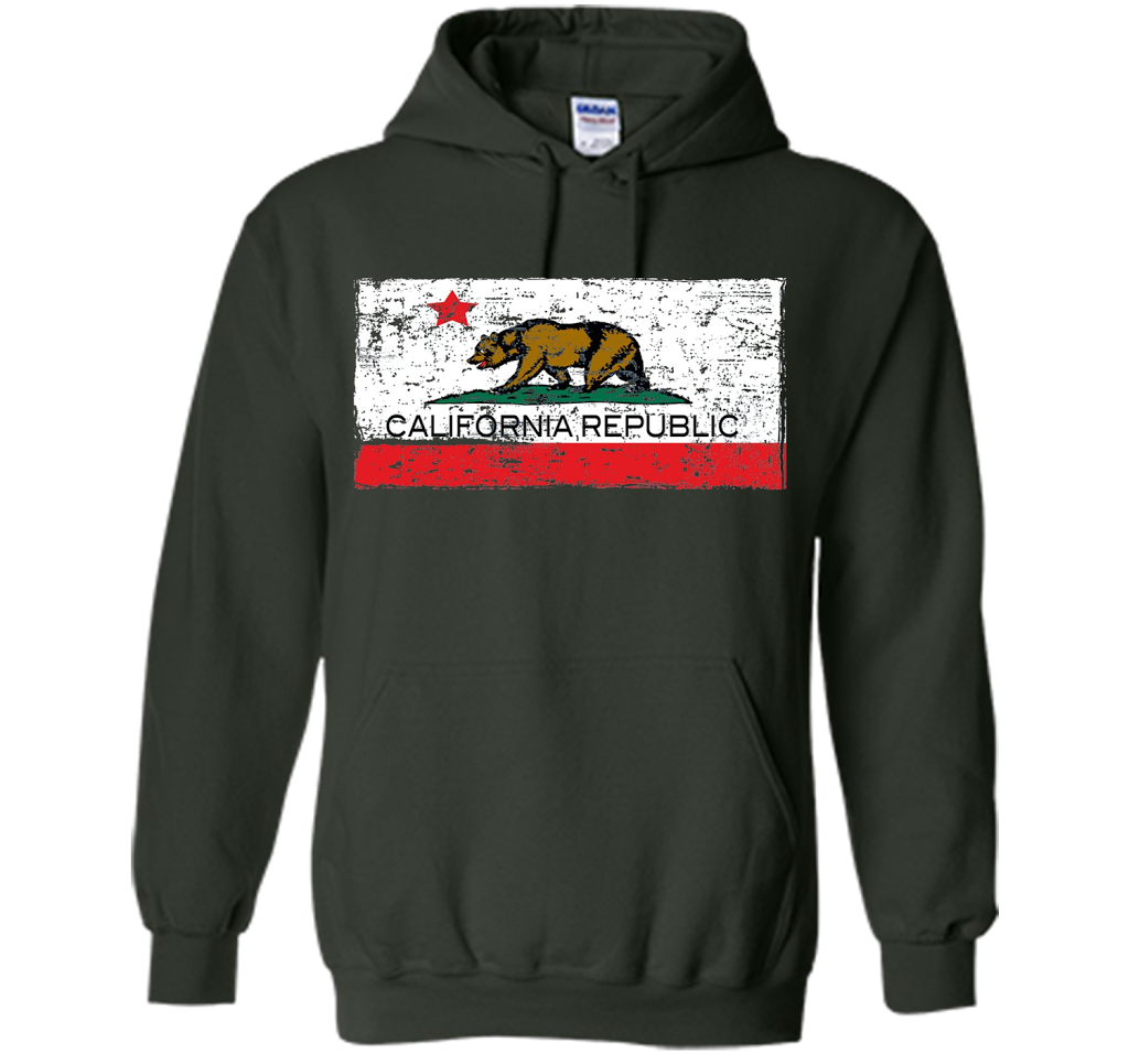 Vintage California Republic T-shirt Cali Life I Love CA cool shirt Forest Green