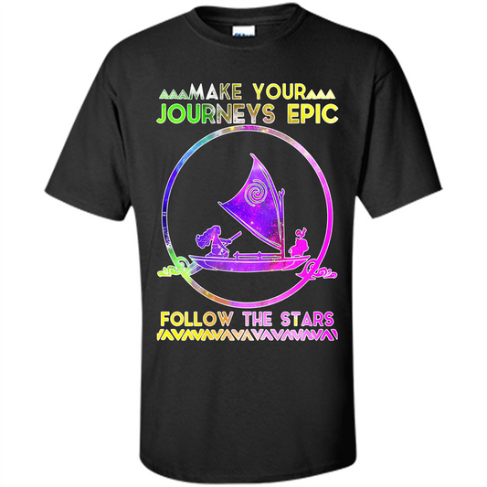 Movie T-shirt Make Your Journeys Epic Follow The Stars Black