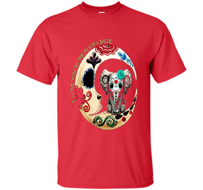 Elephant I Love You To The Moon Back T-shirt Red