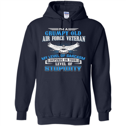 I'm A Grumpy Old Air Force Veteran T-shirt Navy
