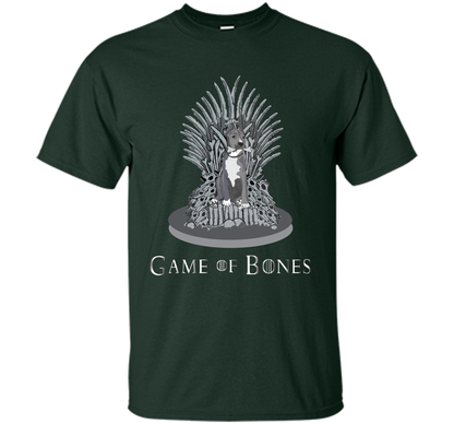 Pitbull Game of Bones Funny Parody T-shirt Forest Green