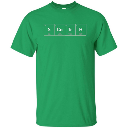 Scotch Periodic Table of Elements Funny T-shirt Irish Green