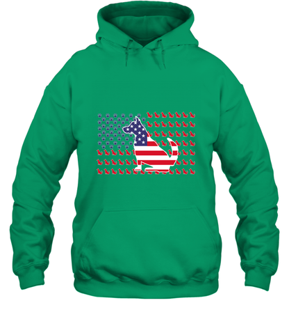 American Flag Dogs Lovers Shirt Hoodie Irish