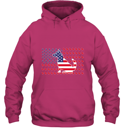 American Flag Dogs Lovers Shirt Hoodie Heliconia