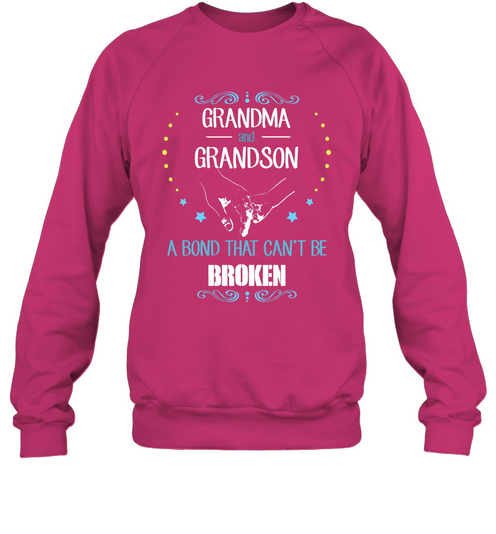 Grandma And Grandson A Bond Cant Be Broken Shirt Sweatshirt Sweatshirt Heliconia