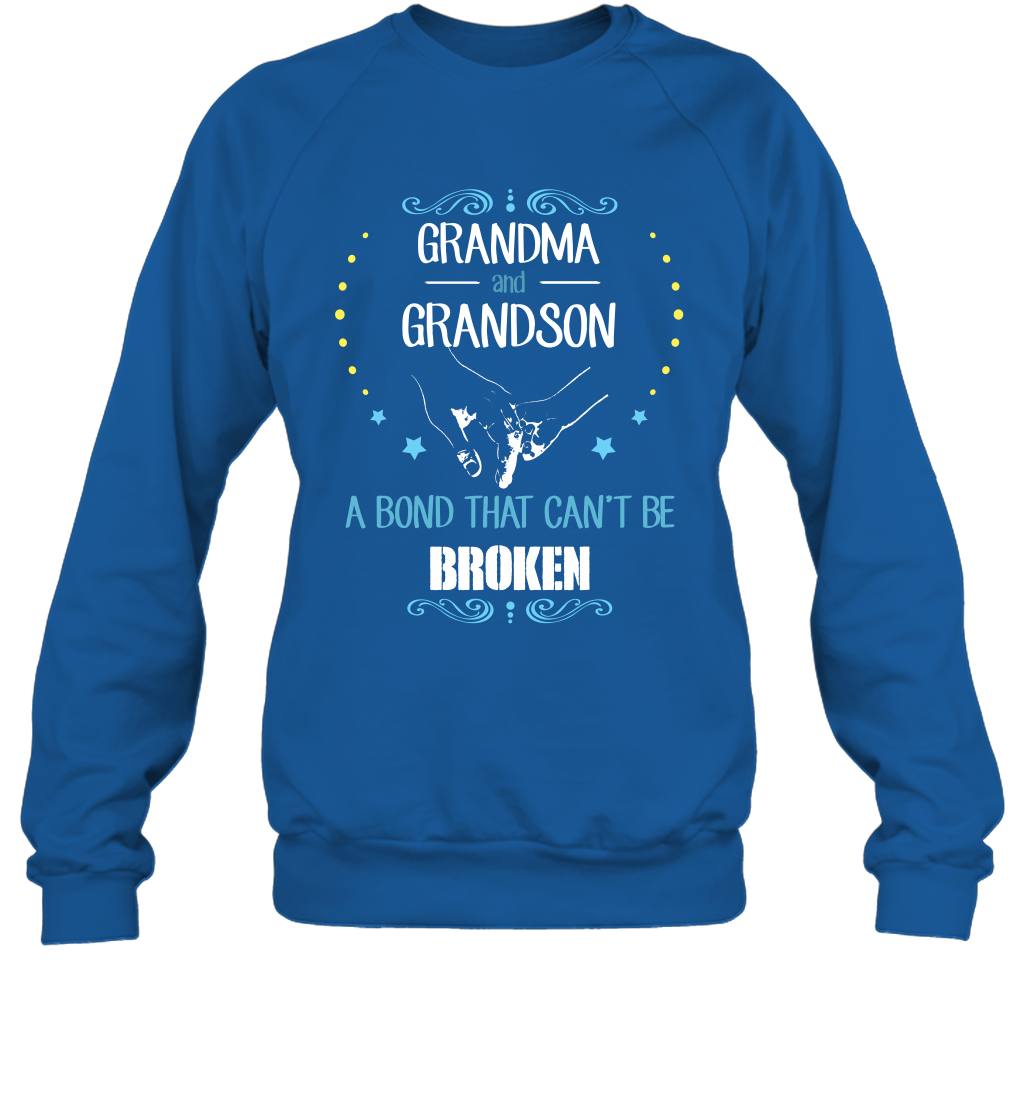Grandma And Grandson A Bond Cant Be Broken Shirt Sweatshirt Sweatshirt Royal